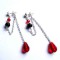 Cercei cristale fatetate si howlite negru, bijuterie femei 32532