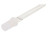 LED 5mm RGB 140&deg; Plat cu Temperaturi de Funcționare &icirc;ntre -30 și 85&deg;C, Nr. Term: 4, Optosupply