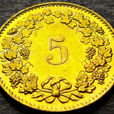 Moneda 5 RAPPEN - ELVETIA, anul 1981 *cod 1191 = A.UNC