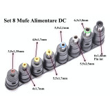 Set 8 mufe adaptoare alimentare DC, Generic