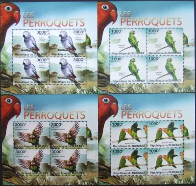 REP.BURUNDI - PAPAGALI-4X4 V.1 M/SH.DE LUX-MNH** - RBU 117 foto