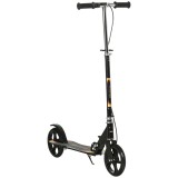 HOMCOM Trotinetă Pliabilă pentru Copii 7-14 Ani, Reglabilă pe 3 &Icirc;nălțimi, Roți Mari din Plastic și Metal, 86x35x93/98/103 cm, Negru | Aosom Romania