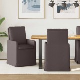 vidaXL Scaune de dining 2 pcs Maro &icirc;nchis 57 x 67 x 98 cm țesătură 42017920