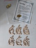 Set 6 figurine lemn Paste - artizanat Germania Erzgebirge - cu certificat