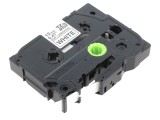 Bandă de Etichetare Albă 12mm x 8m cu Text Negru