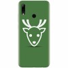 Husa silicon pentru Huawei P Smart 2019, Minimal Reindeer Illustration Green