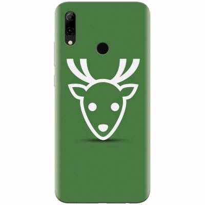 Husa silicon pentru Huawei P Smart 2019, Minimal Reindeer Illustration Green foto