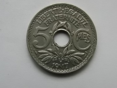 5 CENTIMES 1917 FRANTA foto