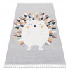 Covor YOYO GD73 gri / alb - Arici pentru copii, structural, senzorial Franjuri, 120x170 cm