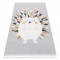 Covor YOYO GD73 gri / alb - Arici pentru copii, structural, senzorial Franjuri, 120x170 cm