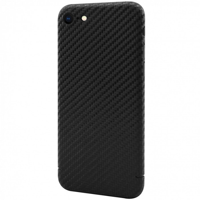 Husa Fibra Carbon Nevox pentru Apple iPhone SE (2020), CarbonSeries, Neagra CS-1823