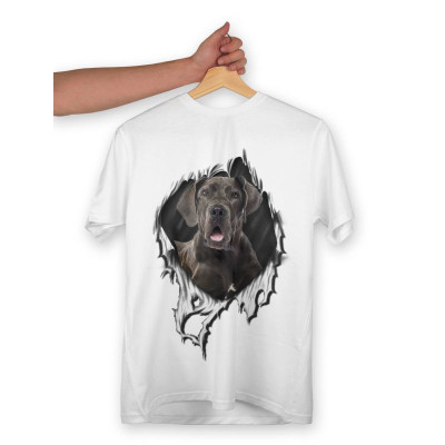 Tricou personalizat dama &amp;quot;CANE CORSO&amp;quot;, Alb, Marime S foto