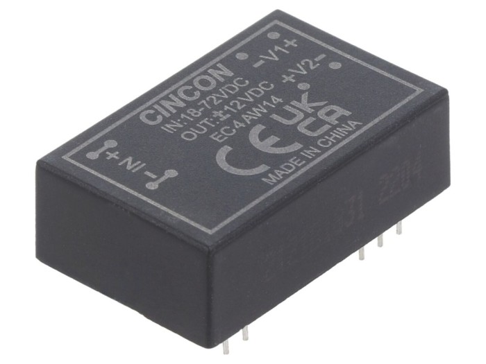 Convertor DC/DC 18-72V la 12V/-12V