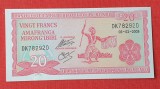 Burundi 20 Francs 2005 - Bancnota veche - Superba UNC