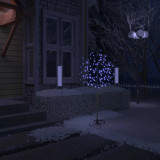 Cumpara ieftin Pom Crăciun, 120 LED-uri lumină albastră, flori de cireș 150 cm