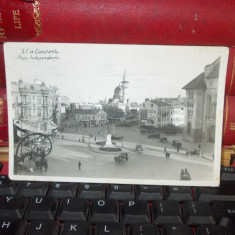 CARTE POSTALA * CONSTANTA , PIATA INDEPENDENTEI , CIRCULATA , 1936