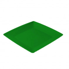 STERK Farfurie Patrata Mare, 23x23x1.5 cm, Verde, Plastic, Farfurie Patrata Verde, Farfurie Verde, Farfurie Plastic, Farfurie Patrata, Farfurie Adanca