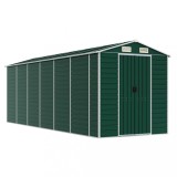 Cumpara ieftin Sopron de gradina, verde, 191x555x198 cm, otel zincat