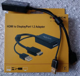 Adaptor activ HDMI la Displayport 1.2 4K T-M, Delock 62667, laptop la monitor