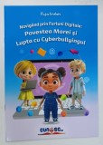 NAVIGAND PRIN FURTUNI DIGITALE : POVESTEA MAREI SI LUPTA CU CYBERBULLYINGULUI de PUSA IORDAN , design grafic de ROXANA OLTEANU , 2023