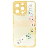 Husa iPhone 13 Pro TPU Smiley Chain Galben - Protectie Telefon