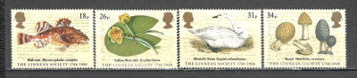 Anglia/Marea Britanie.1988 200 ani Societatea Linne-Flora si fauna GA.222 foto