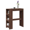 Gossi masa bar cu rafturi, stejar maro, 90x40x103,5 cm lemn prelucrat