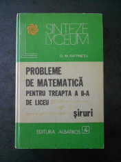 D. M. BATINETU - PROBLEME DE MATEMATICA PENTRU TREAPTA a II-a DE LICEU. SIRURI foto