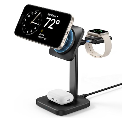 Statie MagSafe wireless + incarcator Apple Watch ESR HaloLock, negru foto