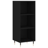 vidaXL Servantă, negru, 34,5x32,5x90 cm, lemn compozit