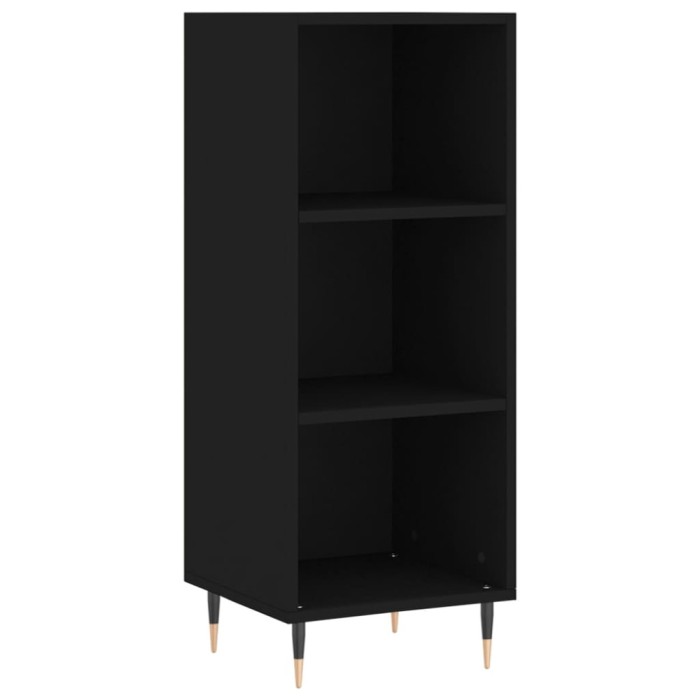 vidaXL Servantă, negru, 34,5x32,5x90 cm, lemn compozit