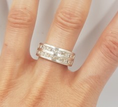 Superb inel din argint si zirconii model tip verigheta