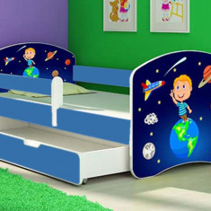 Patut Tineret MyKids Solar System cu Sertar si Saltea 160x80