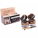 Set tus eyeliner gel + fard sprancene Kiss Beauty eyebrow&amp;eyeliner gel