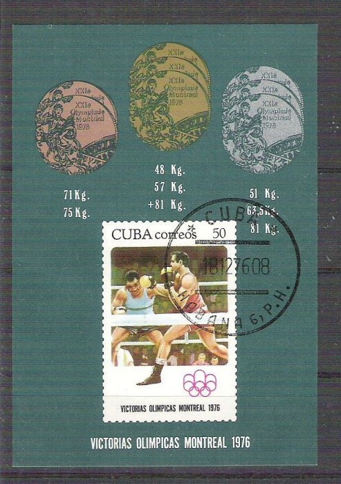 Cuba 1976 Sport, imperf. sheet, used AA.003