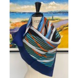 Cumpara ieftin Batic din Mătase Naturală Albastru, 90x90cm, Made in Italy