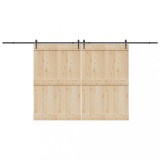 VidaXL Set feronerie pentru uși glisante, negru, 427 cm, oțel