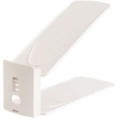 Suport pentru pantofi, flippy, din plastic, reglabil, 2 niveluri, 27 x 10 x 20 cm, bej