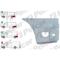 Segment reparatie aripa spate Ford Transit, 05.2006; Transit/Tourneo, 05.2013, partea dreapta, metal galvanizat; in spatele rotii; lung, versiune