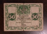 Notgeld Dobeln - 50 Pfennig 1917 - Rar