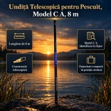 Undiță Telescopică pentru Pescuit, Model C A, 8 m