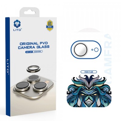 Folie de protectie Camera Spate Lito Titanium AR pentru Apple iPhone 17 Air, Sticla Securizata, Argintie foto