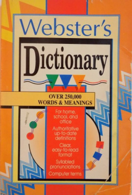 WEBSTER&amp;#039;S DICTIONARY, OVER 250000 WORDS &amp;amp; MEANINGS foto