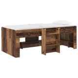 vidaXL Cadru de Pat &Icirc;nalț pentru Copii 2 pcs Lemn vechi 98.5 x 200 cm 3422569