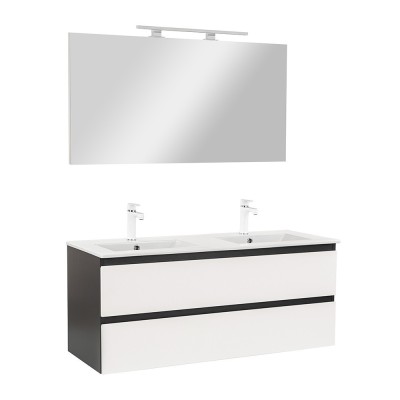 Mobilier complet de baie Vario Forte 120 antracit-alb foto
