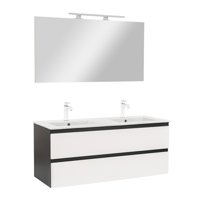 Mobilier complet de baie Vario Forte 120 antracit-alb