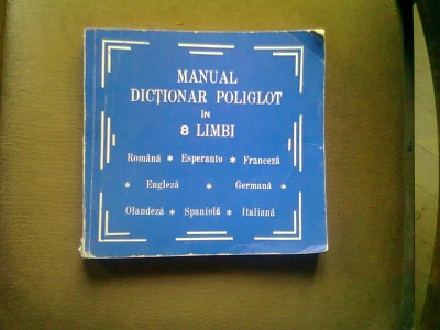 MANUAL DICTIONAR POLIGLOT IN 8 LIMBI foto