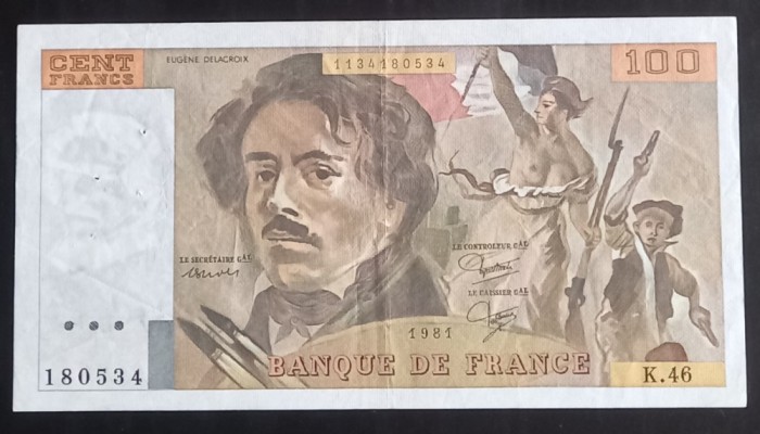 Franța, 100 Franci 1981.