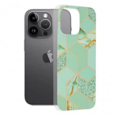Husa iPhone 14 Pro Max Marble Verde