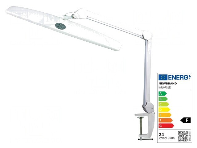 Lampă de Banc LED Albă 21W 230VAC 1100lm 6000-7000K cu Ştecher EU
